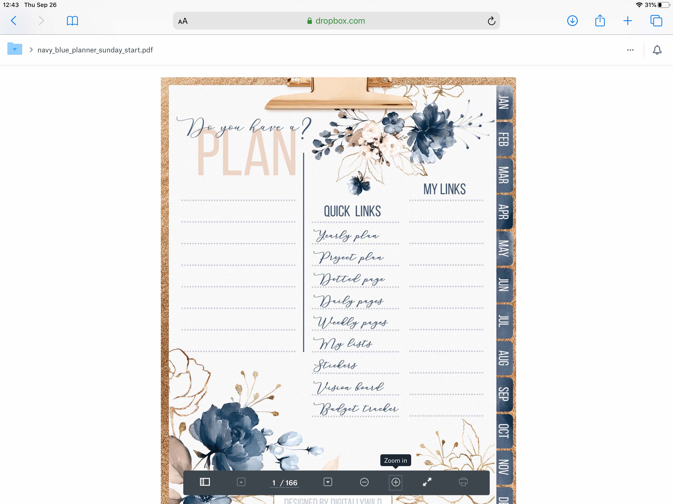 goodnotes planner pdf